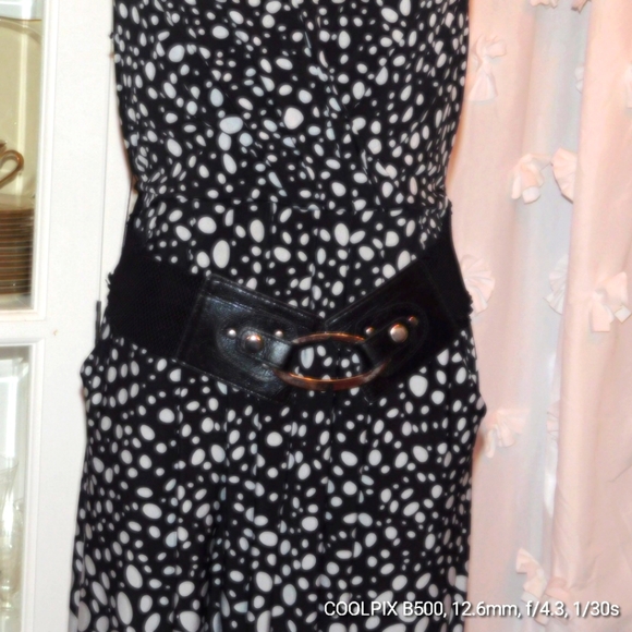 (29)Bisou Bisou Dress Size 12 with bl belt absolutely gorgeous - Picture 3 of 5